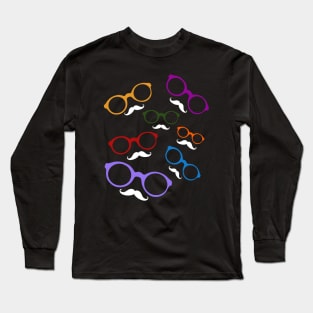 Ghosts With Hipster Glasses Long Sleeve T-Shirt